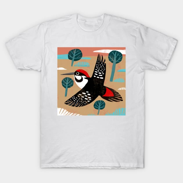 Woodpecker T-Shirt by Gareth Lucas